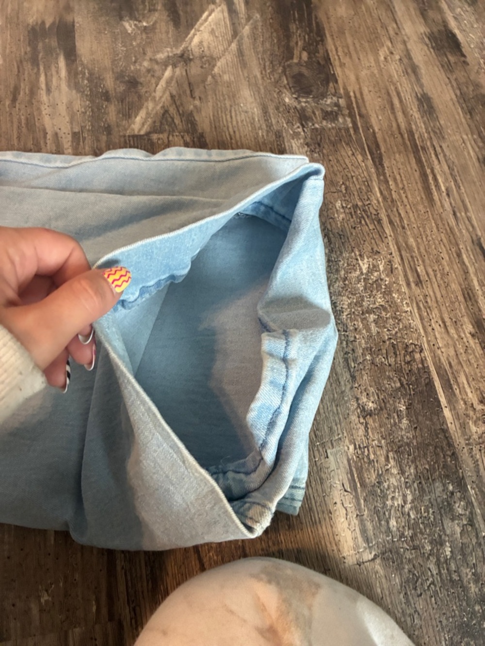 Newbury Kustom Light Blue Flare Jeans - Picture 7 of 8